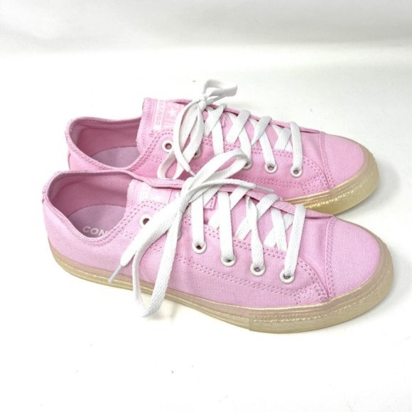 Converse Ctas Ox Women Cherry Blossom Pink Gold Canvas Low 666871C used - Picture 8 of 10